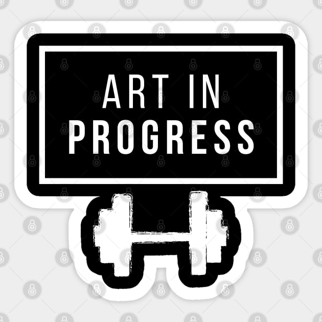 Body Art In Progress - Bodybuilding Sticker by Ognisty Apparel